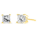 14K Gold 1/5 Cttw  Diamond Classic Square Stud Earrings (I-J Color, I3 Clarity)