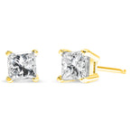 14K Gold 1/5 Cttw  Diamond Classic Square Stud Earrings (I-J Color, I3 Clarity)