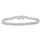 1/2 Cttw Diamond Criss-Cross 7" Link Bracelet (I-J Color, I2-I3 Clarity)