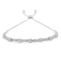 1/4 Cttw Diamond 4”-10” Square & Rectangle Bolo Bracelet (I-J Color,I3 Clarity)