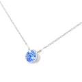 1/10 Carat Blue Diamond Suspended Bezel Solitaire 16"-18" Pendant Necklace