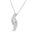 Diamond Accent Bypass Curve 18" Pendant Necklace (I-J Color, I3 Clarity)