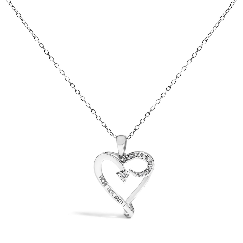 Diamond Heart Pendant Necklace (J-K Color, I2-I3 Clarity) - 18" Inches