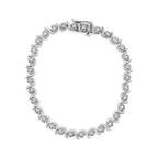 1.0 Cttw Diamond Spiral Wave Link 7" Bracelet (I-J Color, I3 Clarity)