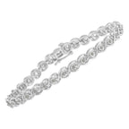 1/2 Cttw Diamond Criss-Cross 7" Link Bracelet (I-J Color, I2-I3 Clarity)