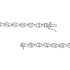 1/10 Cttw Diamond Pear & Bezel 7.25'' Link Bracelet (I-J Color, I3 Clarity)