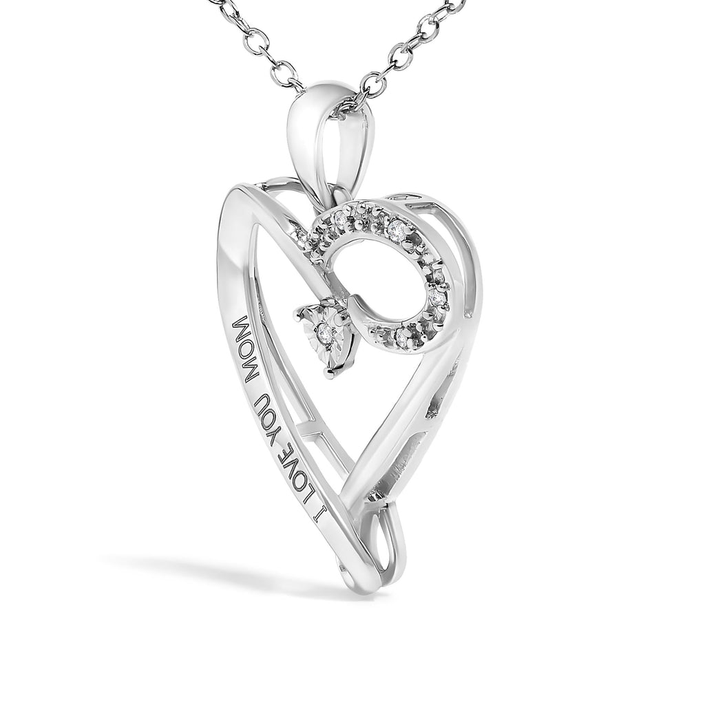 Diamond Heart Pendant Necklace (J-K Color, I2-I3 Clarity) - 18" Inches
