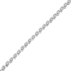 1.0 Cttw Diamond Spiral Wave Link 7" Bracelet (I-J Color, I3 Clarity)