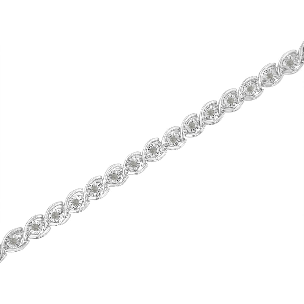 1/2 Cttw Diamond Criss-Cross 7" Link Bracelet (I-J Color, I2-I3 Clarity)