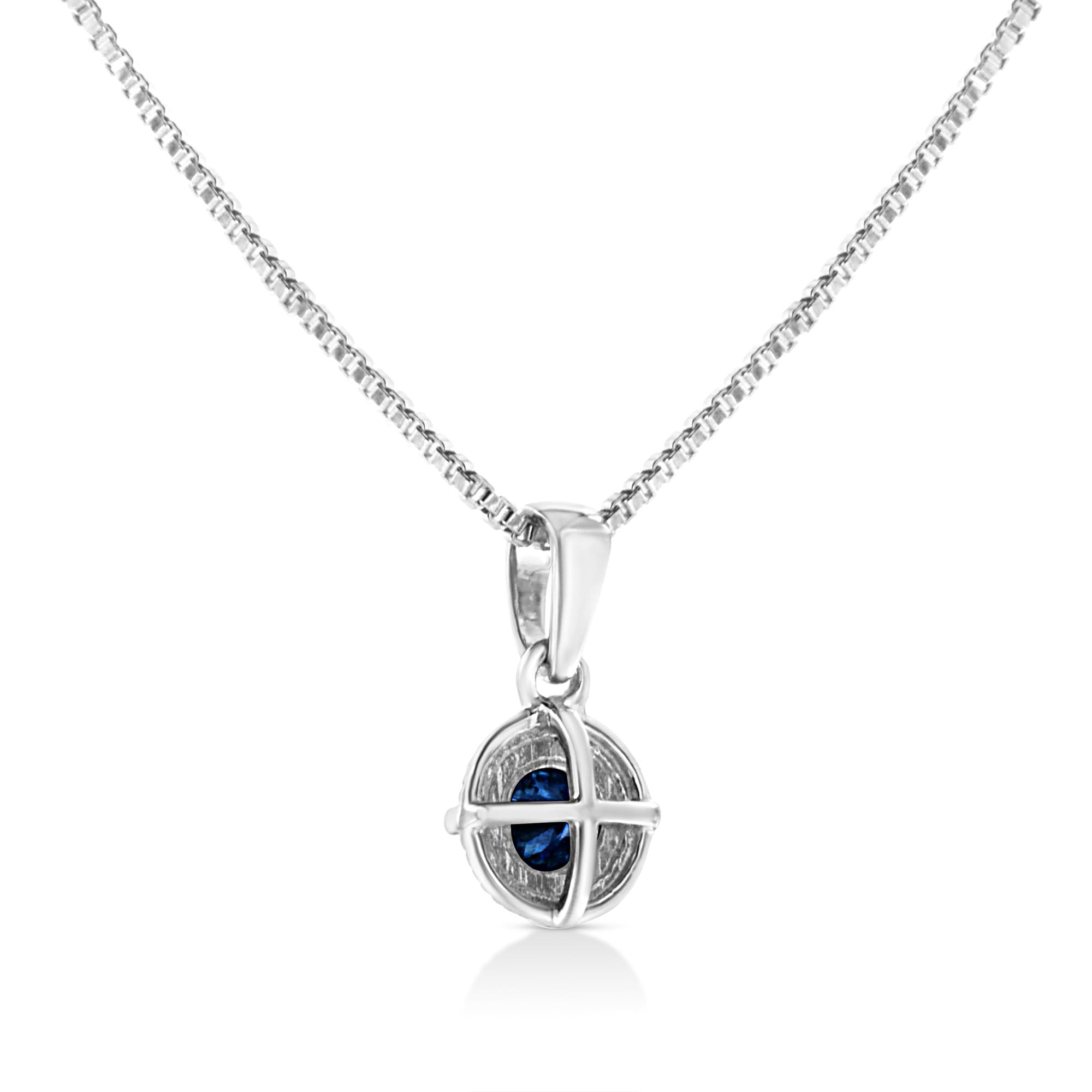 Diamond Solitaire 18" Milgrain Pendant Necklace
