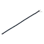 1/10 Cttw Treated Blue Color Diamond Miracle Plate "S" Link Tennis Bracelet