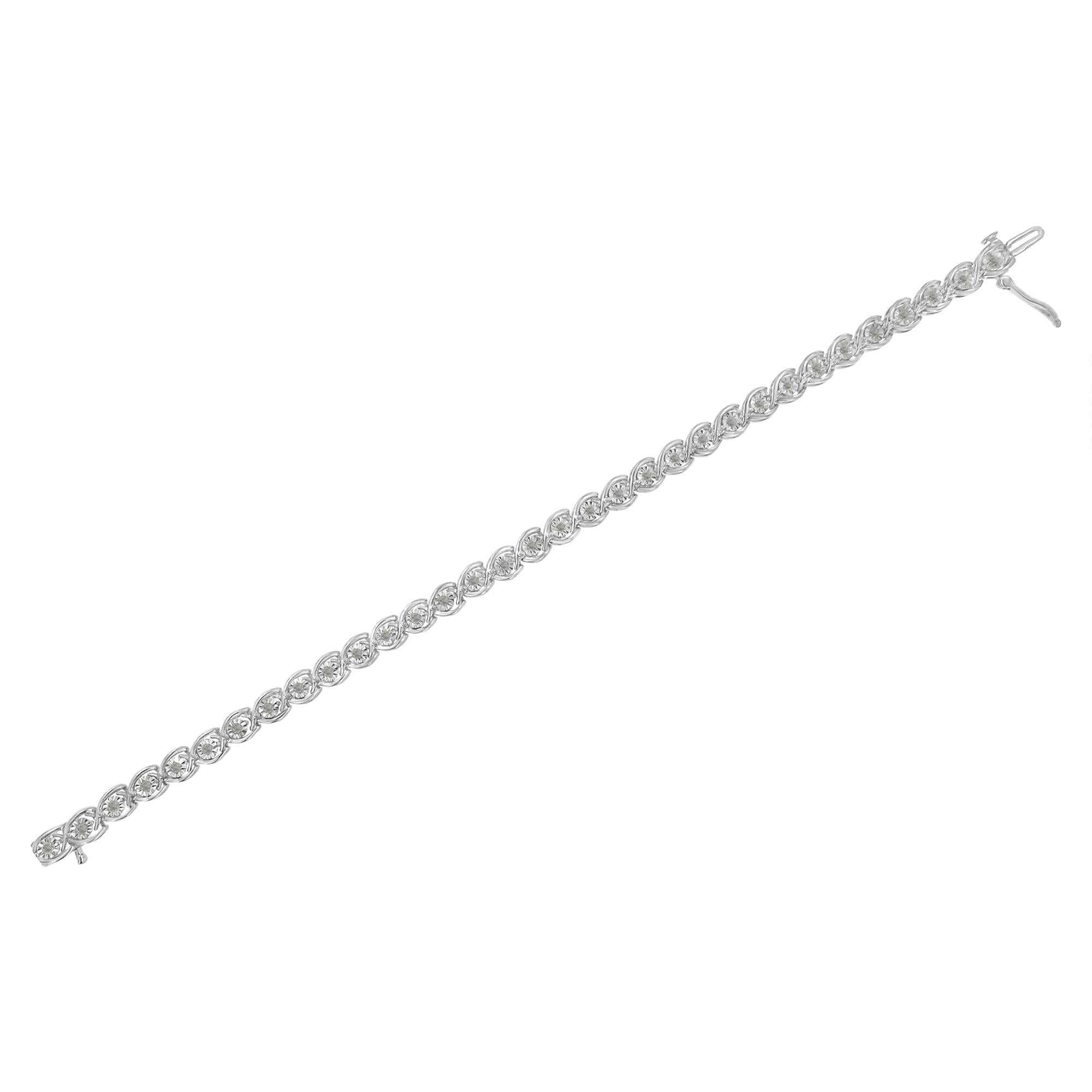 1/2 Cttw Diamond Criss-Cross 7" Link Bracelet (I-J Color, I2-I3 Clarity)