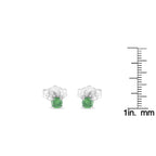 1/4 Cttw Green Diamond 4-Prong Stud Earrings (Color-Enhanced, I2-Clarity)