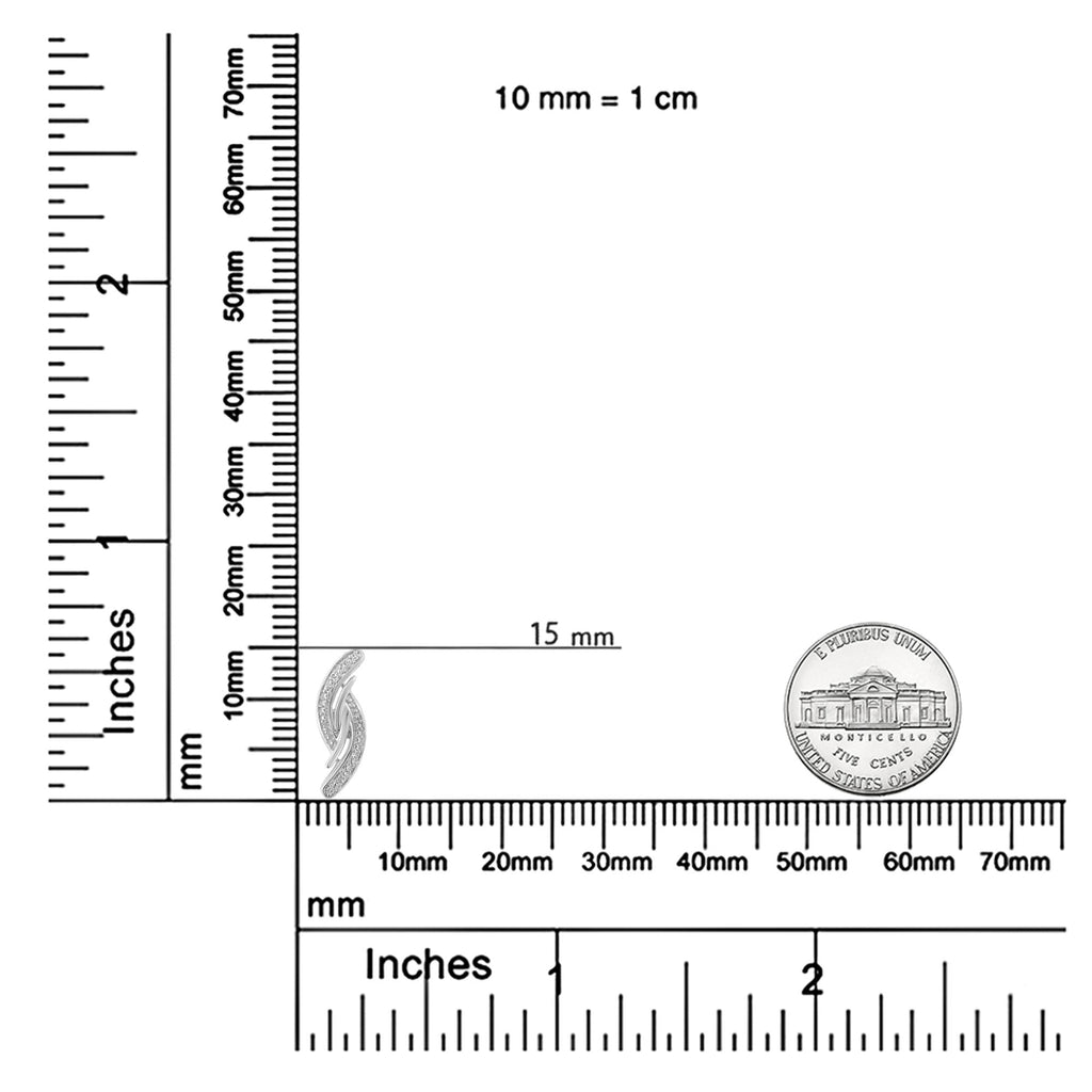 Diamond Accent Bypass Curve 18" Pendant Necklace (I-J Color, I3 Clarity)