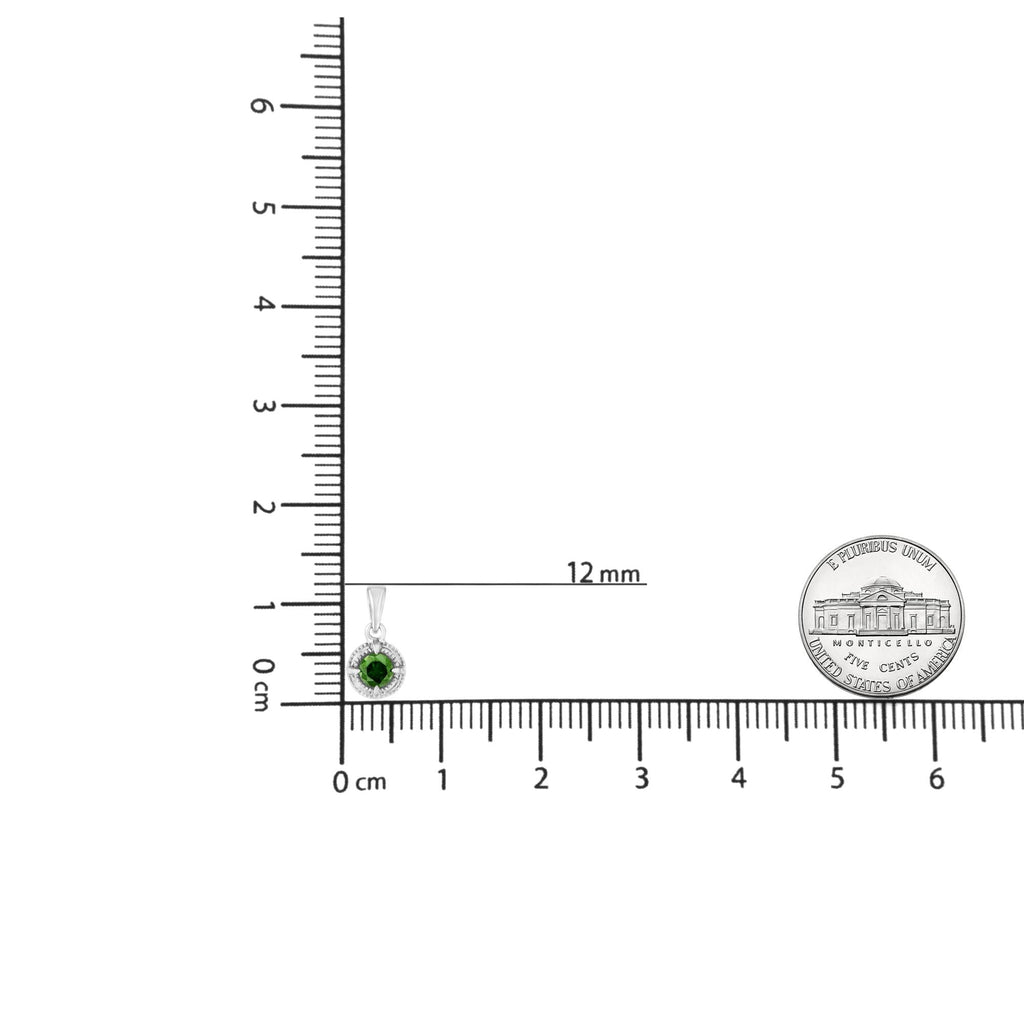 Diamond Solitaire 18" Milgrain Pendant Necklace